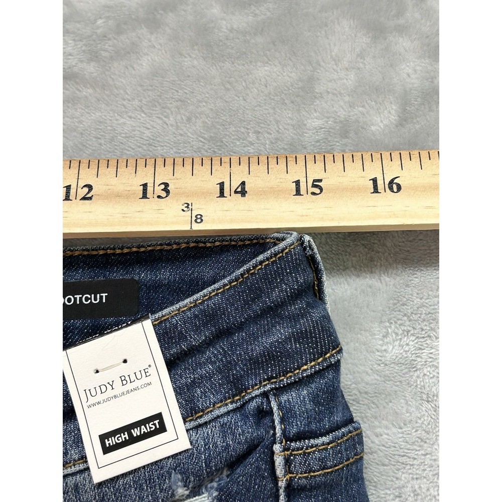 New Judy Blue Jean High Waist Slim Bootcut Womens 11/30x30L Blue Western Cowgirl - Picture 12 of 16
